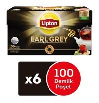 Lipton Earl Grey Demlik Poşet Çay 6x100'lü