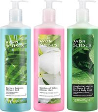 Avon Senses Ada Çaylı-Sandal Ağaçlı Nemlendirici Vegan Duş Jeli 3x720 ml