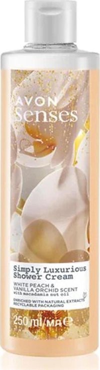 Avon Simply Luxurious Beyaz Şeftalili-Vanilyalı Duş Jeli 250 ml