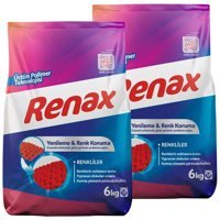 Renax Yenileme & Renk Koruma Renkliler İçin 96 Yıkama Toz Deterjan 2x6 kg