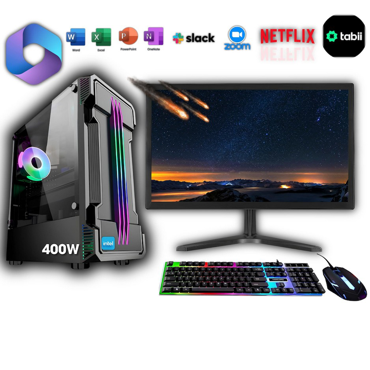 Avantron GMX6435 Harici Radeon R7 240 Intel Core i3 10100F 8 GB Ram DDR4 128 GB SSD Tower FreeDos 19.5 inç Monitörlü Masaüstü Bilgisayar