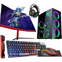 Aizen K102 Harici Radeon RX 550 Intel Core i5 3470 8 GB Ram 240 GB SSD Tower FreeDos 23.8 inç Monitörlü Masaüstü Bilgisayar