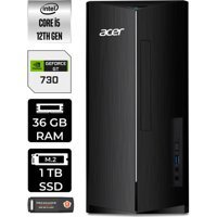 Acer Aspire TC1760 DTBHUEM005P383 Harici GeForce GT 730 4 GB Intel Core i5 12400 36 GB Ram 1 TB SSD Tower Windows 11 Home Masaüstü Bilgisayar + PER4 BELLEK