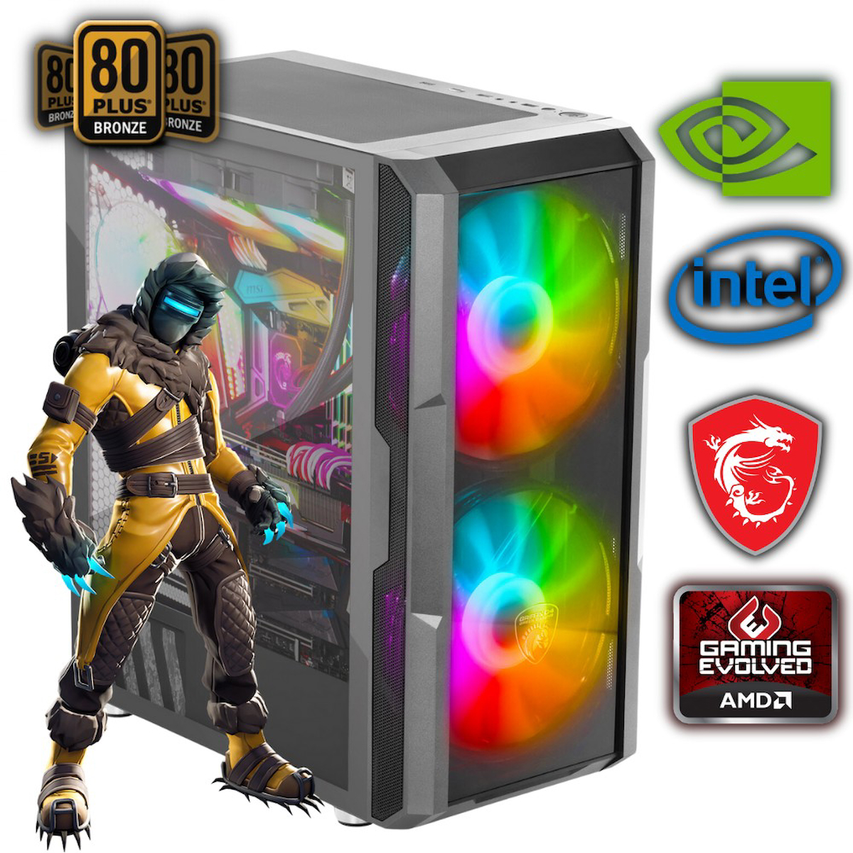 Avantron GMX7766 Harici GeForce RTX 4060 Ti Intel Core i7 12700K 32 GB Ram DDR4 1 TB SSD Tower FreeDos Masaüstü Bilgisayar