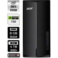 Acer Aspire TC1760 DTBHUEM004P405 Harici GeForce GT 730 4 GB Intel Core i3 12100 8 GB Ram 4 TB SSD Tower Windows 11 Pro Masaüstü Bilgisayar + PER4 BELLEK