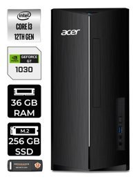 Acer Aspire DT.BHUEM.004 Harici GeForce GT 1030 Intel Core i3 12100 36 GB Ram 256 GB SSD Tower FreeDos Masaüstü Bilgisayar + PER4 BELLEK