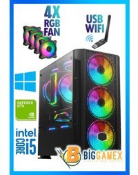 Biggamex HB15 Harici GeForce GTX 1050 Ti Intel Core i5 10400F 32 GB Ram 256 GB SSD Tower FreeDos Masaüstü Bilgisayar