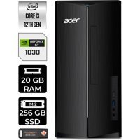 Acer Aspire TC1760 DTBHUEM004P366 Harici GeForce GT 1030 Intel Core i3 12100 20 GB Ram 256 GB SSD Tower Windows 11 Home Masaüstü Bilgisayar + PER4 BELLEK