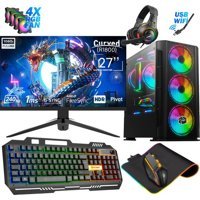 Biggamex BGX33 Harici GeForce RTX 3050 AMD Ryzen 5 3600 32 GB Ram 512 GB + 3 TB SSD Tower FreeDos 27 inç Monitörlü Masaüstü Bilgisayar