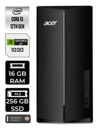 Acer Aspire DT.BHUEM.004 Harici GeForce GT 1030 Intel Core i3 12100 16 GB Ram 256 GB SSD Tower Windows 11 Home Masaüstü Bilgisayar + PER4 BELLEK