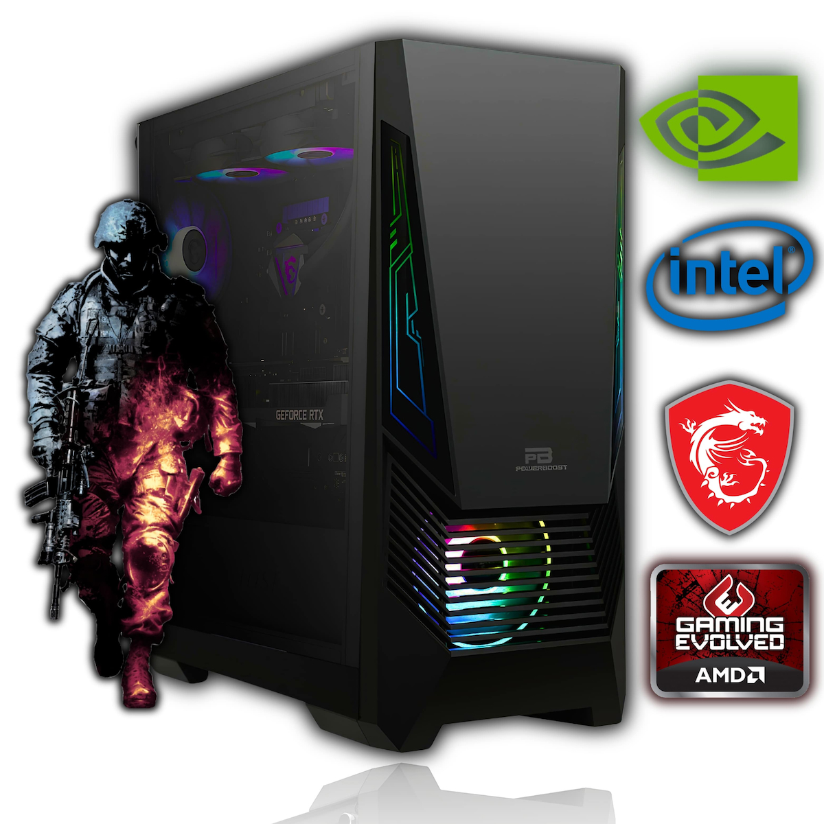 Avantron GMX8557 Harici GeForce GTX 1050 Ti Intel Core i5 12400F 8 GB Ram DDR4 256 GB SSD Tower FreeDos Masaüstü Bilgisayar
