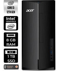 Acer Aspire TC1760 DTBHUEM004P403 Dahili Intel UHD Graphics Intel Core i3 12100 8 GB Ram 1 TB SSD Tower Windows 11 Pro Masaüstü Bilgisayar + PER4 BELLEK