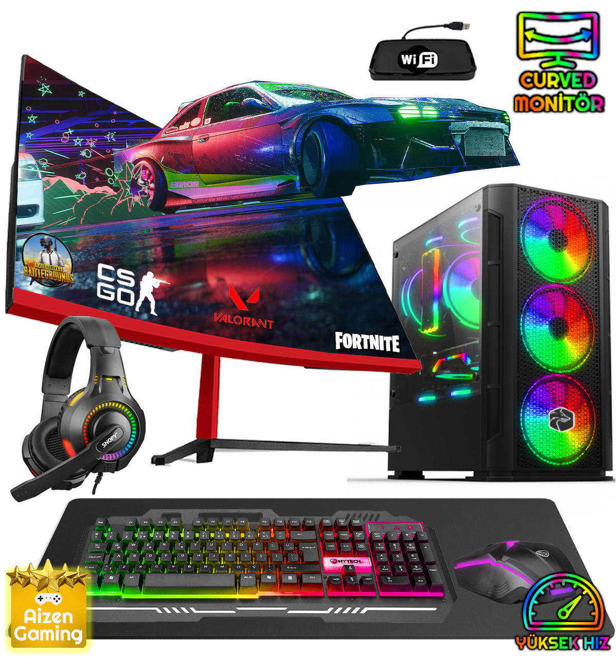 Biggamex SL17 Harici Radeon RX 550 AMD Ryzen 5 3600 16 GB Ram DDR4 256 GB SSD Tower FreeDos Masaüstü Bilgisayar