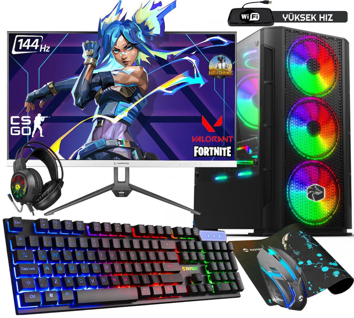 Biggamex TR16 INT Harici GeForce GTX 1050 Ti Intel Core i5 3470 16 GB Ram DDR3 512 GB SSD Tower FreeDos Masaüstü Bilgisayar