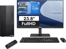 Asus Expert Center D5 D500MD 5124000630PM03 Dahili Intel UHD Graphics Intel Core i5 12400 8 GB Ram 512 GB SSD Mini Tower Windows 11 Pro 23.8 inç Monitörlü Masaüstü Bilgisayar