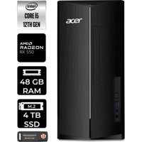 Acer Aspire TC1760 DTBHUEM005P395 Harici Radeon RX 550 Intel Core i5 12400 48 GB Ram 4 TB SSD Tower Windows 11 Home Masaüstü Bilgisayar + PER4 BELLEK
