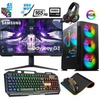 Biggamex SM07 Harici GeForce RTX 3050 AMD Ryzen 5 5500 16 GB Ram 512 GB SSD Tower FreeDos 24 inç Monitörlü Masaüstü Bilgisayar