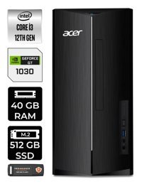 Acer Aspire DT.BHUEM.004 Harici GeForce GT 1030 Intel Core i3 12100 40 GB Ram 512 GB SSD Tower FreeDos Masaüstü Bilgisayar + PER4 BELLEK
