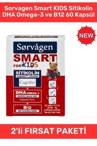 Sorvagen Smart Kids Omega 3 Kapsül 2x60 Adet