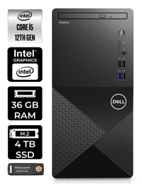 Dell Vostro 3910MT N7519VDT3910 Dahili Intel UHD Graphics Intel Core i5 12400 36 GB Ram 4 TB SSD Tower Windows 11 Home Masaüstü Bilgisayar + PER4 BELLEK