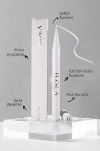 Hola Cosmetic Suya Dayanıklı Mat Pastel Beyaz Likit Eyeliner