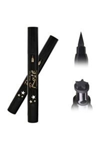 Beauty Model Yıldız Baskılı Suya Dayanıklı Mat Pastel Siyah Kalem Eyeliner