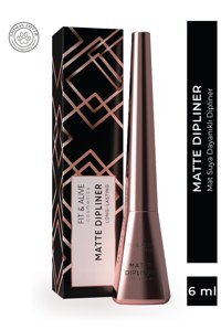 Fit & Alive Suya Dayanıklı Mat Pastel Kahverengi Likit Eyeliner