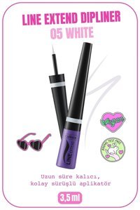 Callista Line Extend No:05 Mat Pastel Beyaz Likit Eyeliner