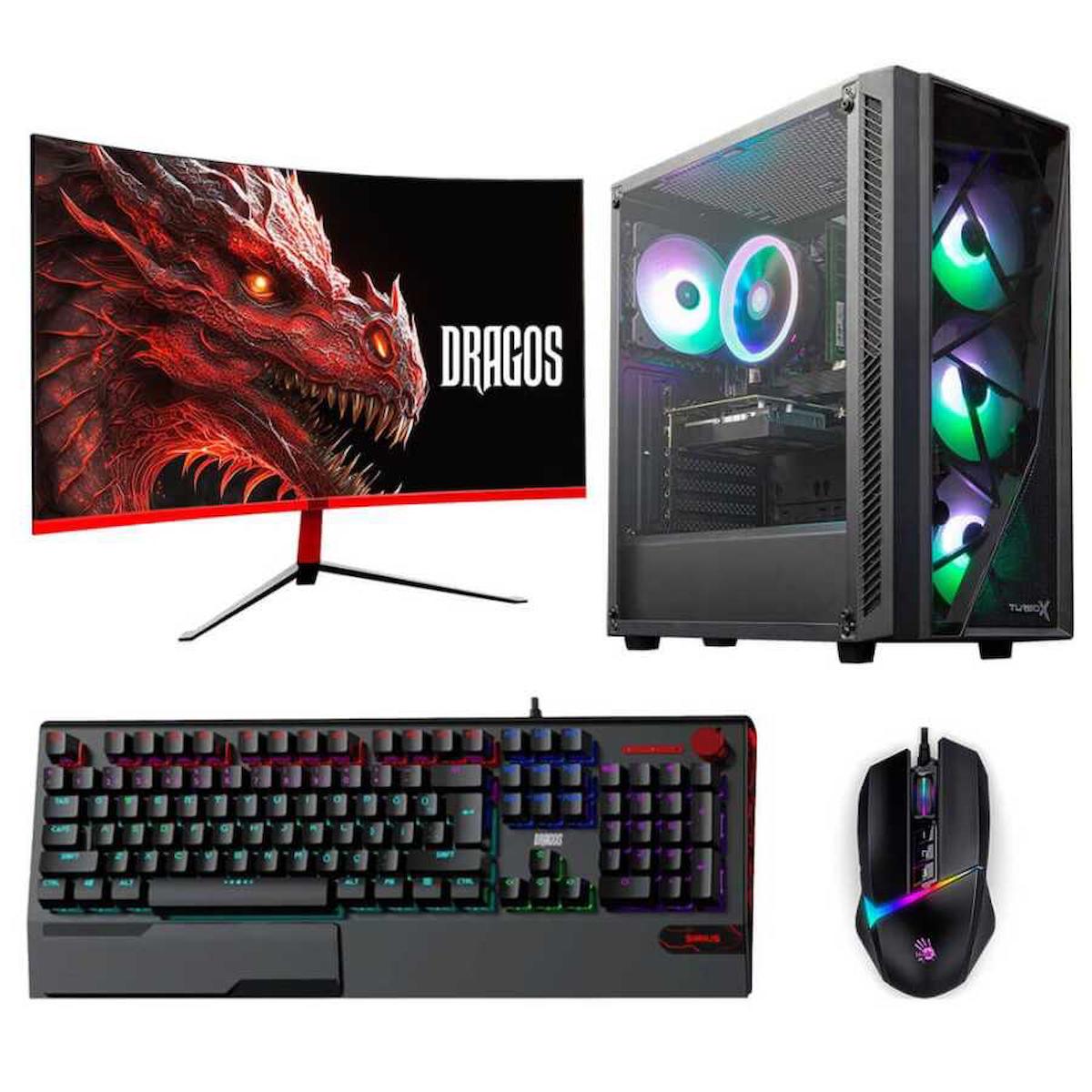 Dragos DRX3171 Harici Radeon RX 6700 XT AMD Ryzen 7 5700X 16 GB Ram 512 GB SSD Tower FreeDos 27 inç Monitörlü Masaüstü Bilgisayar