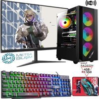 Gameline SL21 Harici Radeon RX 550 AMD Ryzen 5 5500 16 GB Ram DDR4 1 TB SSD Tower FreeDos 24 inç Monitörlü Masaüstü Bilgisayar