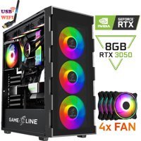 Gameline SPR06 Harici GeForce RTX 3050 AMD Ryzen 5 5500 32 GB Ram DDR4 1 TB SSD Tower FreeDos Masaüstü Bilgisayar