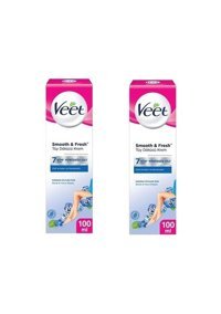 Veet Smooth & Fresh Hassas Ciltler İçin Tüm Vücut Genital Bölge Kadın Tüy Dökücü Sprey 2x100 ml