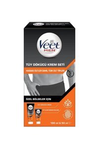 Veet Men Hassas Ciltler İçin Tüm Vücut Genital Bölge Erkek Tüy Dökücü Sprey 100 ml +50 ml