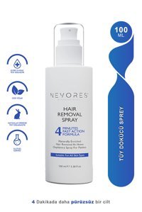Nevores Tüm Ciltler İçin Tüm Vücut Genital Bölge Kadın Tüy Dökücü Sprey 100 ml