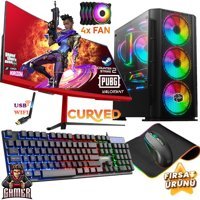 Gameline SYN64 Harici Radeon RX 550 AMD Ryzen 5 3600 32 GB Ram DDR4 256 GB SSD Tower FreeDos 24 inç Monitörlü Masaüstü Bilgisayar