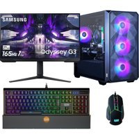 Gaming Plus AGSX116 Harici GeForce RTX 4060 AMD Ryzen 5 5500 16 GB Ram 1 TB SSD Tower FreeDos 27 inç Monitörlü Masaüstü Bilgisayar