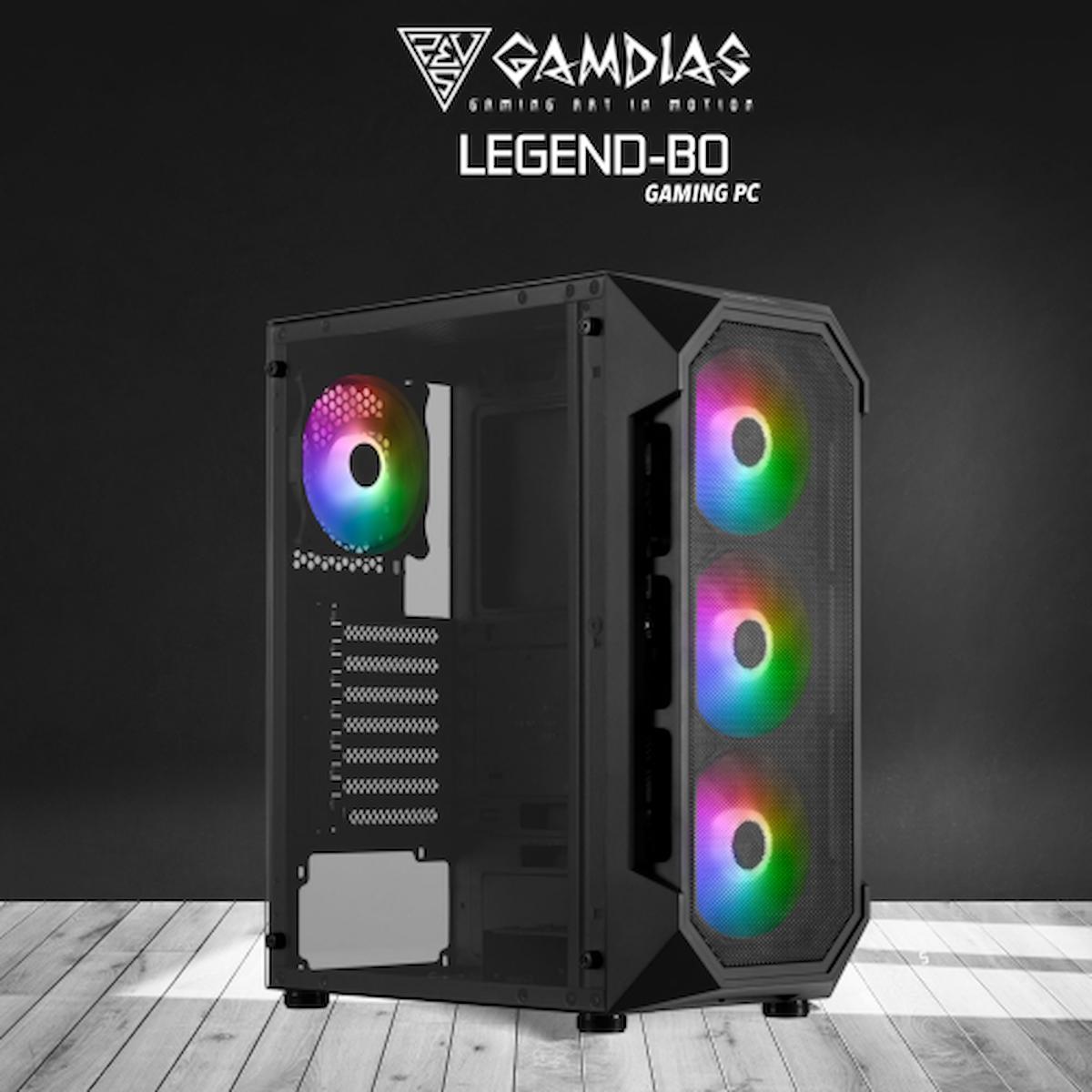 Gamdias LEGEND-B0 Harici GeForce GTX 1050 Ti Intel Core i5 12400F 16 GB Ram DDR5 512 GB SSD Tower FreeDos Masaüstü Bilgisayar