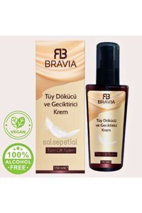 Bravia Tüm Ciltler İçin Tüm Vücut Genital Bölge Unisex Tüy Dökücü Sprey 155 ml