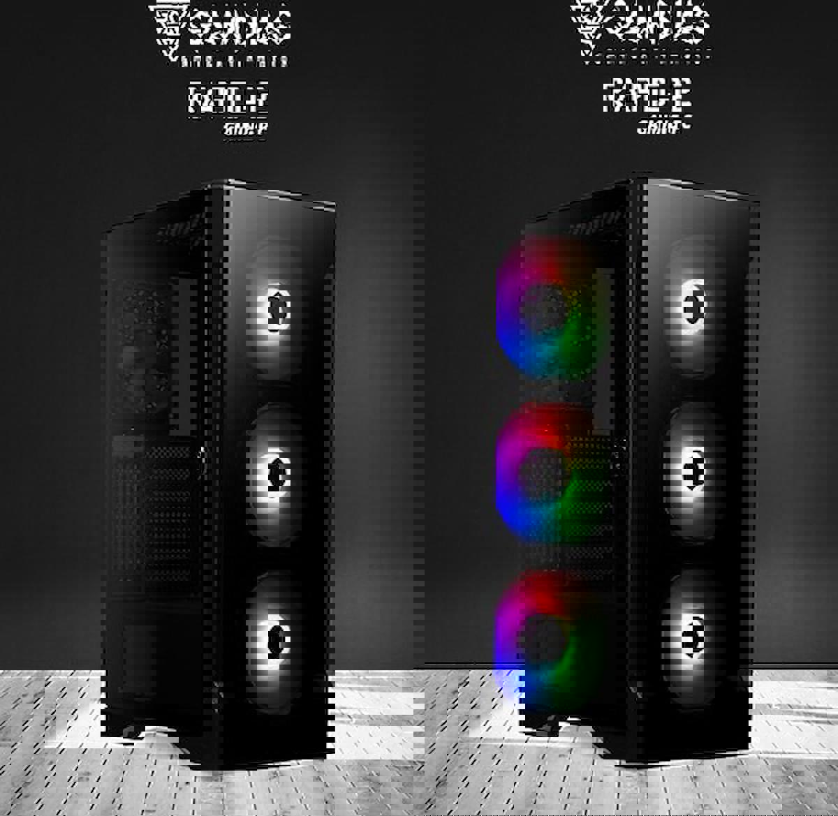 Gamdias RAPID-12 Harici GeForce RTX 4060 AMD Ryzen 7 3800XT 16 GB Ram GDDR6 500 GB SSD Tower FreeDos Masaüstü Bilgisayar