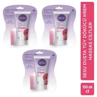 Sesu Duşta Hassas Ciltler İçin Tüm Vücut Genital Bölge Kadın Tüy Dökücü Sprey 3x150 ml