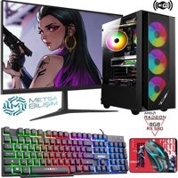Gameline SL06 Harici Radeon RX 580 AMD Ryzen 5 5500 32 GB Ram DDR4 1 TB SSD Tower FreeDos 24 inç Monitörlü Masaüstü Bilgisayar