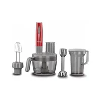 Korkmaz Vertex multi 1750 ml Plastik Hazneli Buz Kırıcılı Turbolu Çift Bıçaklı 4'lü Blender Seti Kırmızı