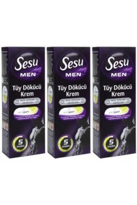 Sesu Normal Ciltler İçin Tüm Vücut Genital Bölge Erkek Tüy Dökücü Sprey 3x100 ml