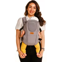 Baby Plus Flory 4-12 kg Kapasiteli Oturaklı Her Yöne Kanguru Gri