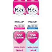 Veet Smooth & Fresh Normal Ciltler İçin Tüm Vücut Genital Bölge Kadın Tüy Dökücü Sprey 400 ml