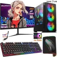 Gameline SYN55 Harici GeForce RTX 4060 AMD Ryzen 5 3600 16 GB Ram DDR4 256 GB SSD Tower FreeDos 24 inç Monitörlü Masaüstü Bilgisayar