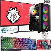Gameline SL23 Harici Radeon RX 550 AMD Ryzen 5 5500 32 GB Ram DDR4 500 GB SSD Tower FreeDos 24 inç Monitörlü Masaüstü Bilgisayar