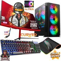 Gameline SYN78 Harici GeForce RTX 3050 AMD Ryzen 5 3600 32 GB Ram DDR4 1 TB SSD Tower FreeDos 24 inç Monitörlü Masaüstü Bilgisayar