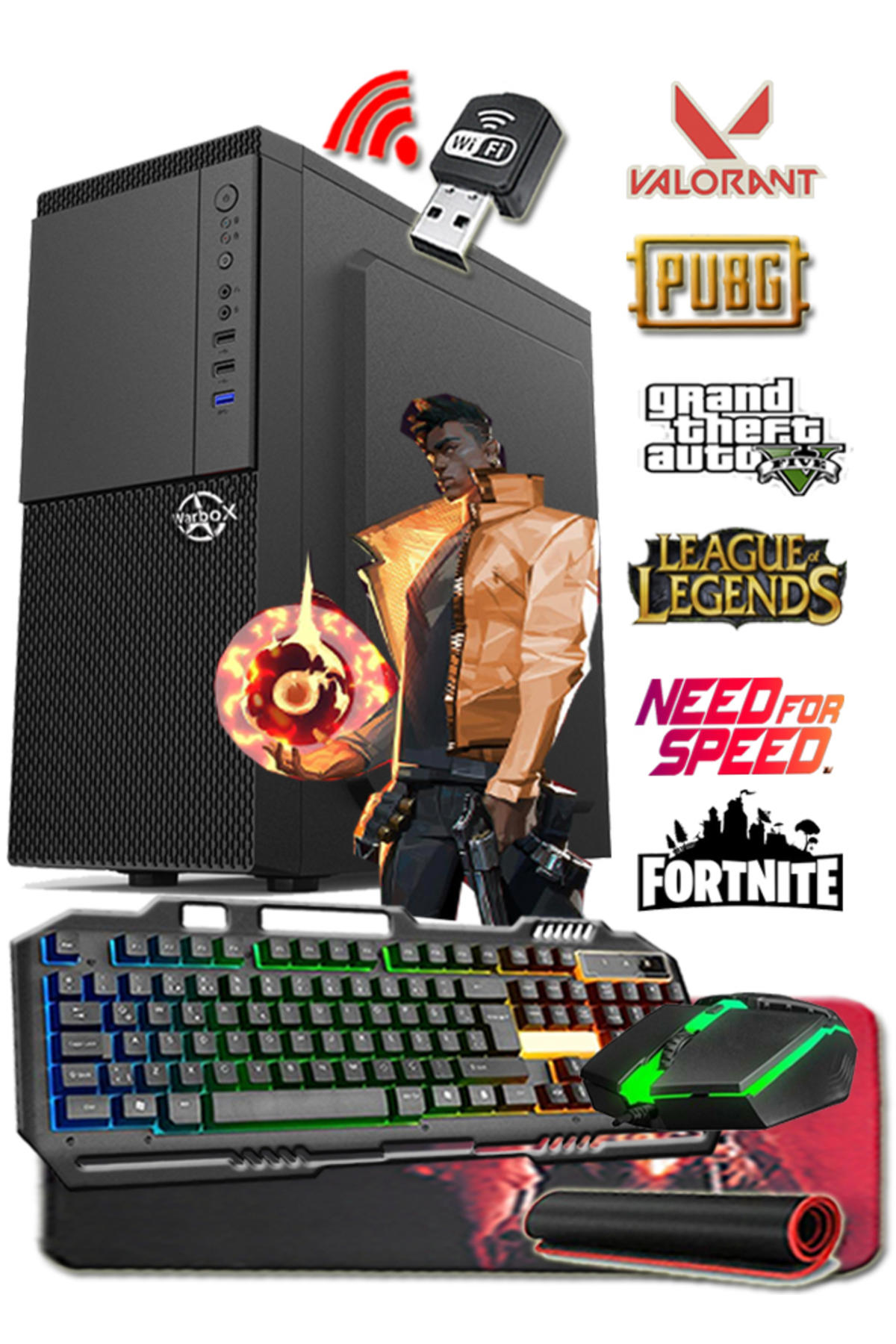 Phoenix MİX Harici GeForce GT 730 Intel Core i5 3470 8 GB Ram 120 GB HDD + 128 GB SSD Tower FreeDos Masaüstü Bilgisayar