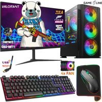 Gameline SYN34 Harici Radeon RX 550 AMD Ryzen 5 3600 32 GB Ram DDR4 256 GB SSD Tower FreeDos 24 inç Monitörlü Masaüstü Bilgisayar